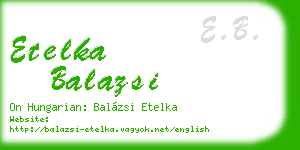 etelka balazsi business card