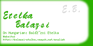 etelka balazsi business card